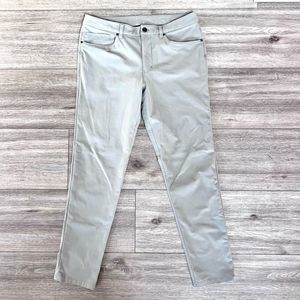 Lululemon Men's Grey Warpstreme ABC Slim-Fit 5 Pocket Pants Size 32